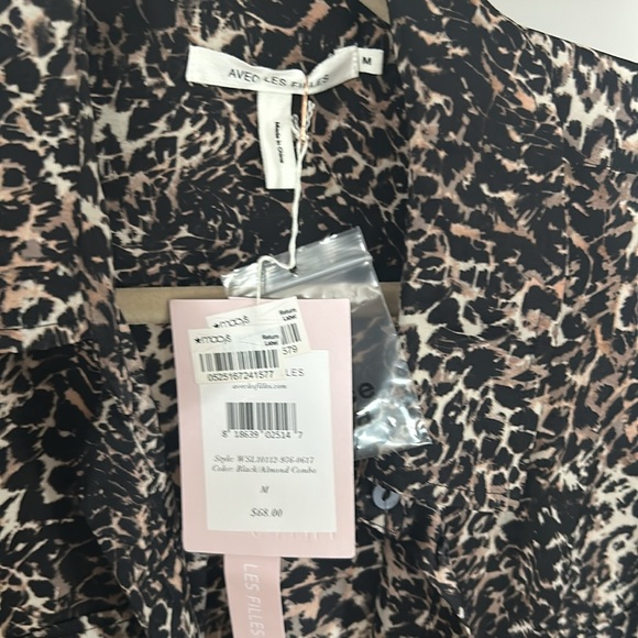 Avec Les Filles leopard blouse NWT - Picture 3 of 6